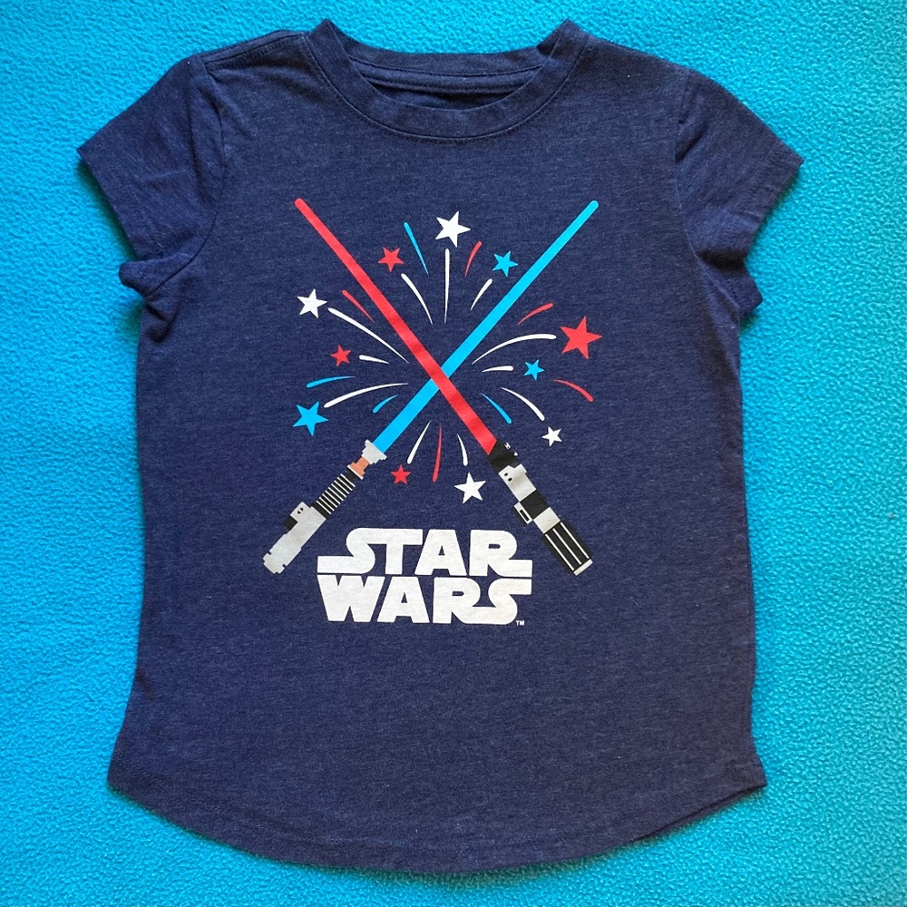 Patriotic Star Wars crossed lightsabers T-shirt
